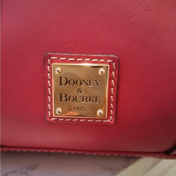 Dooney & Bourke Fuchsia Leather Satchel - Picture 3 of 3